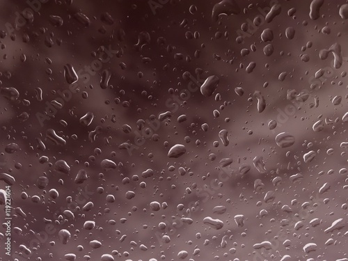 Rain drops on glass window ...