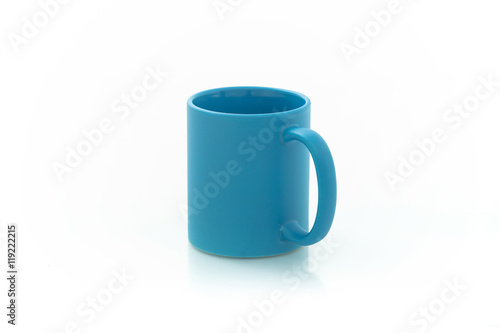 cups for sublimation of different shapes and colors on a white background