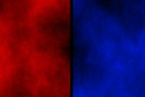Illustration of red and dark blue divided smoky background