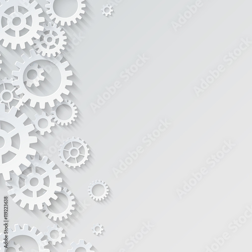 Vector gears and cogs background