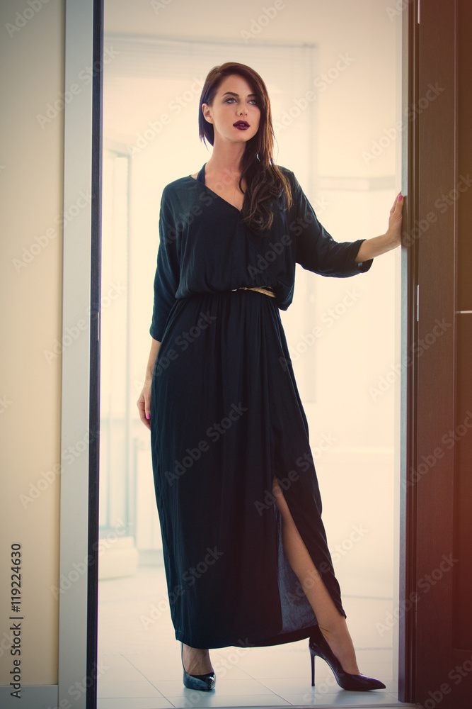 young woman in the doorway