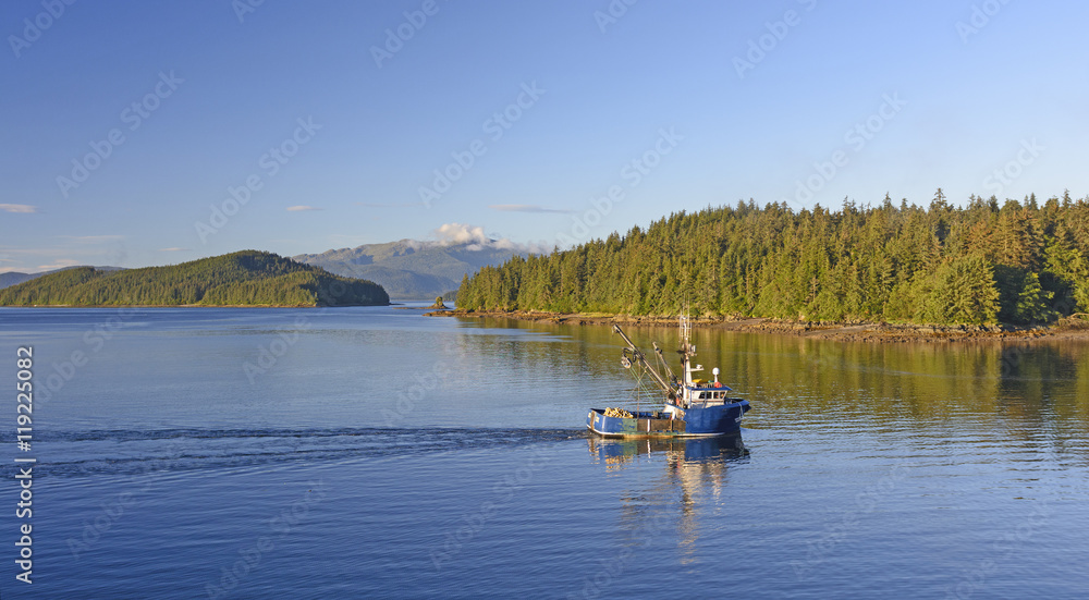 Early Morning Fishing Boat on the Inside Passage