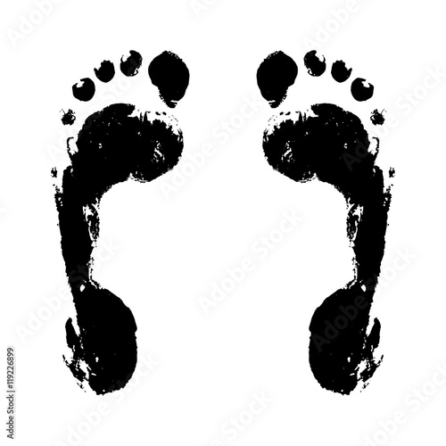 Real foot imprint