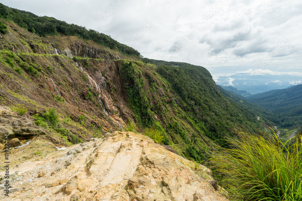 View of the slopes of mountains and rivers which are flowing down to the jungle View of the slopes of mountains and rivers which are flowing down to the jungle