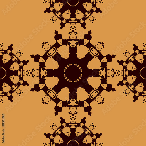 Seamless Tile Based on Rorschach inkblot test. Abstract seamless pattern. For fabric, wallpaper, print, warping paper and so on