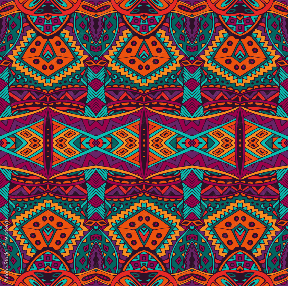 ethnic tribal ornamental pattern colorful