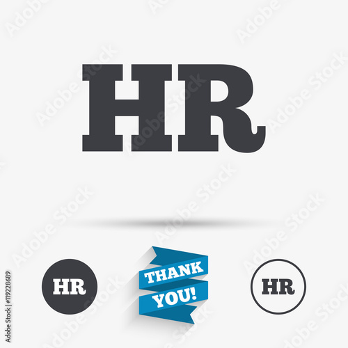 Human resources sign icon. HR symbol