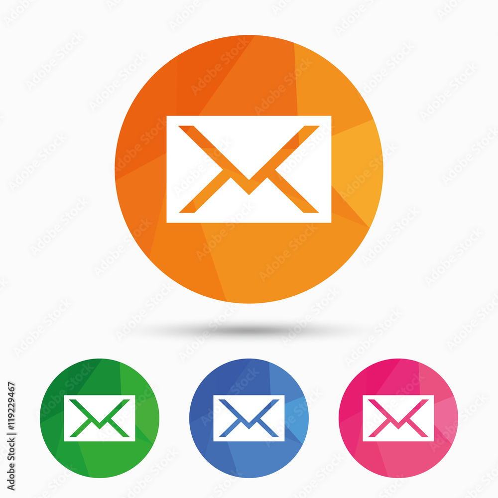 Mail icon. Envelope symbol. Message sign. Mail icon. Envelope symbol. Message sign.