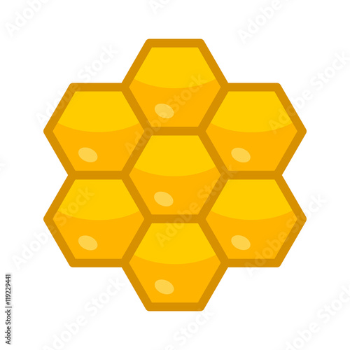 Honeycomb / honey comb hexagonal pattern flat color icon for apps and websites