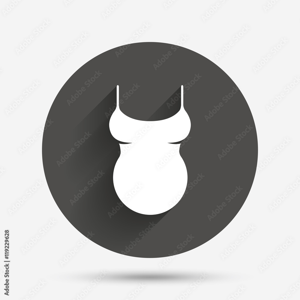 Pregnant woman shirt sign icon. Maternity symbol