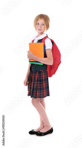 Beautiful schoolgirl, isola...
