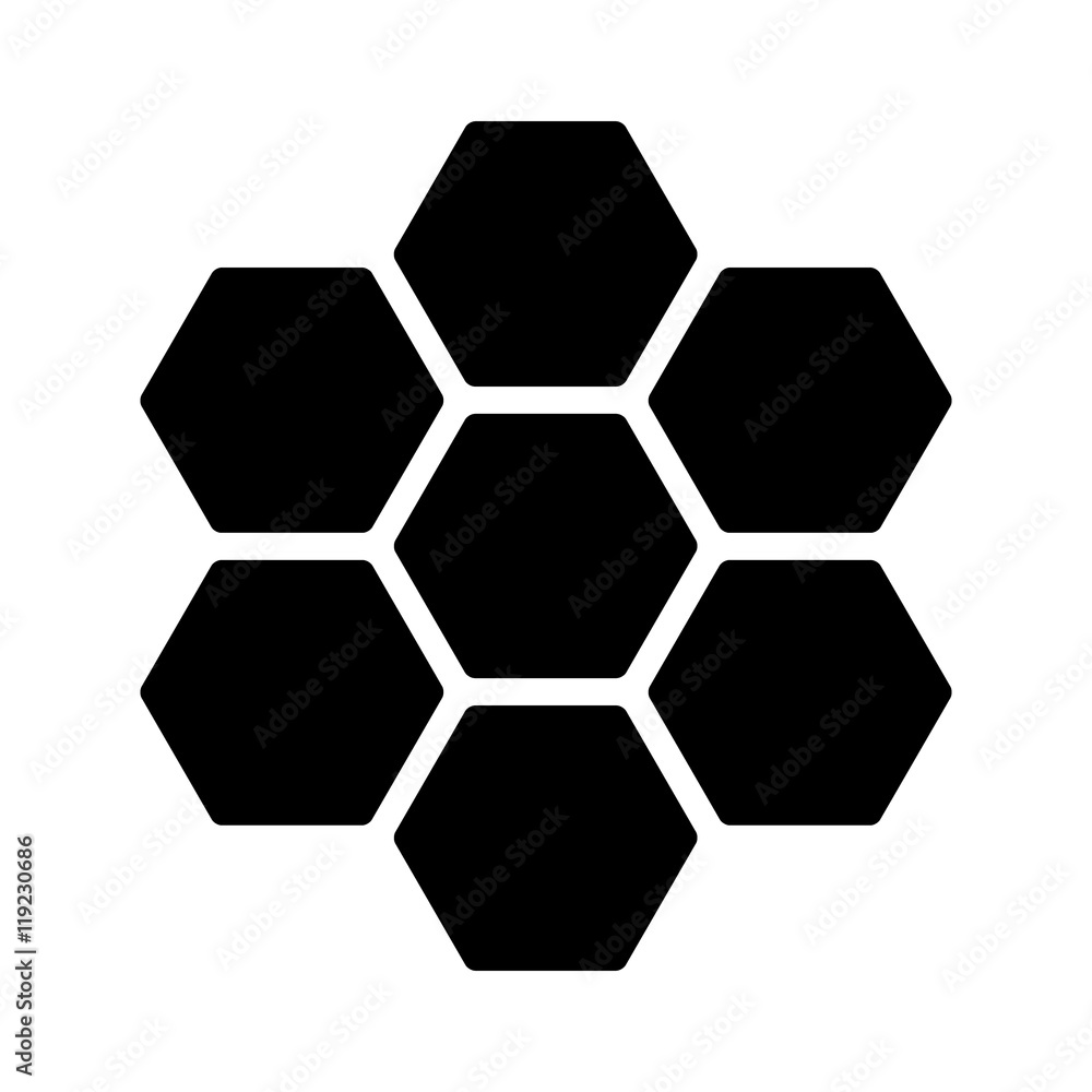 Honeycomb / honey comb hexagonal pattern flat icon for apps and websites Honeycomb / honey comb hexagonal pattern flat icon for apps and websites
