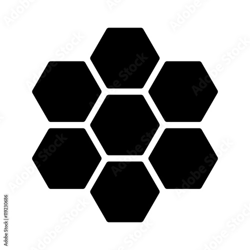 Honeycomb / honey comb hexagonal pattern flat icon for apps and websites