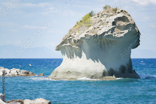 Ischia mushroom rock on the shore of Lacco Ameno