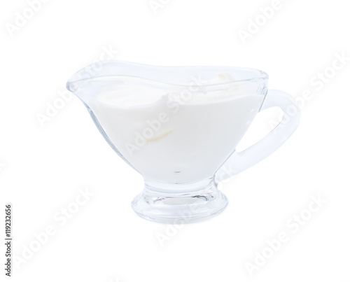 Sour cream in a sauce-boat