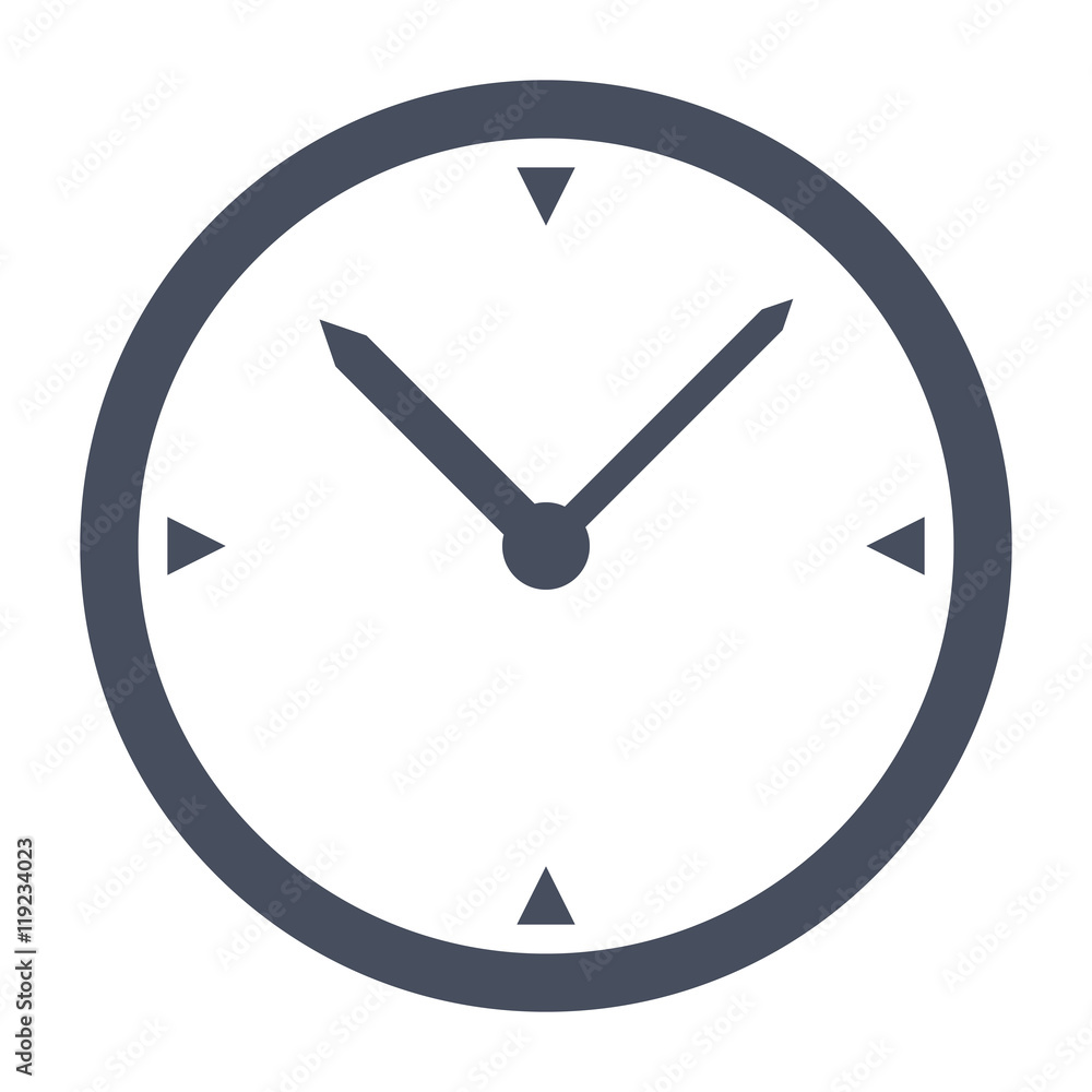 Simple classic black and white round wall clock. Simple classic black and white round wall clock.