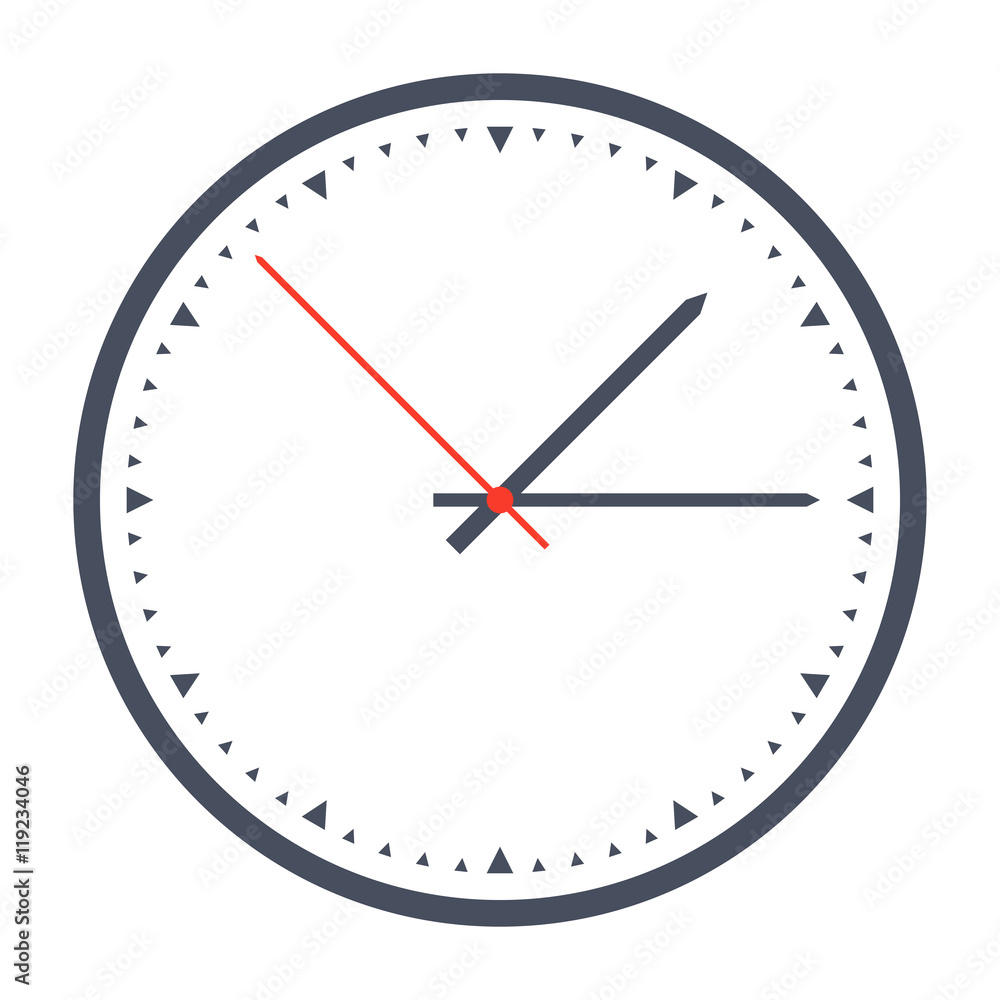 Simple classic black and white round wall clock. Simple classic black and white round wall clock.