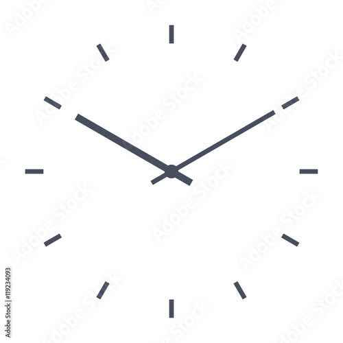 Simple classic black and white round wall clock.