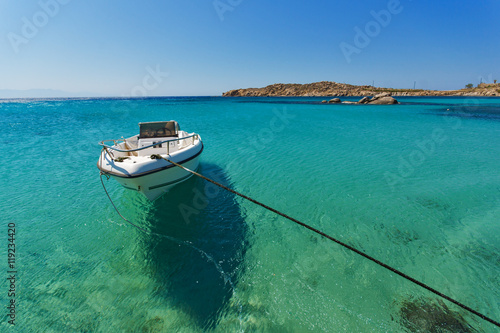 Clean Waters of Paranga Beach on the island of Mykonos, Cyclades, Greece © Stoyan Haytov