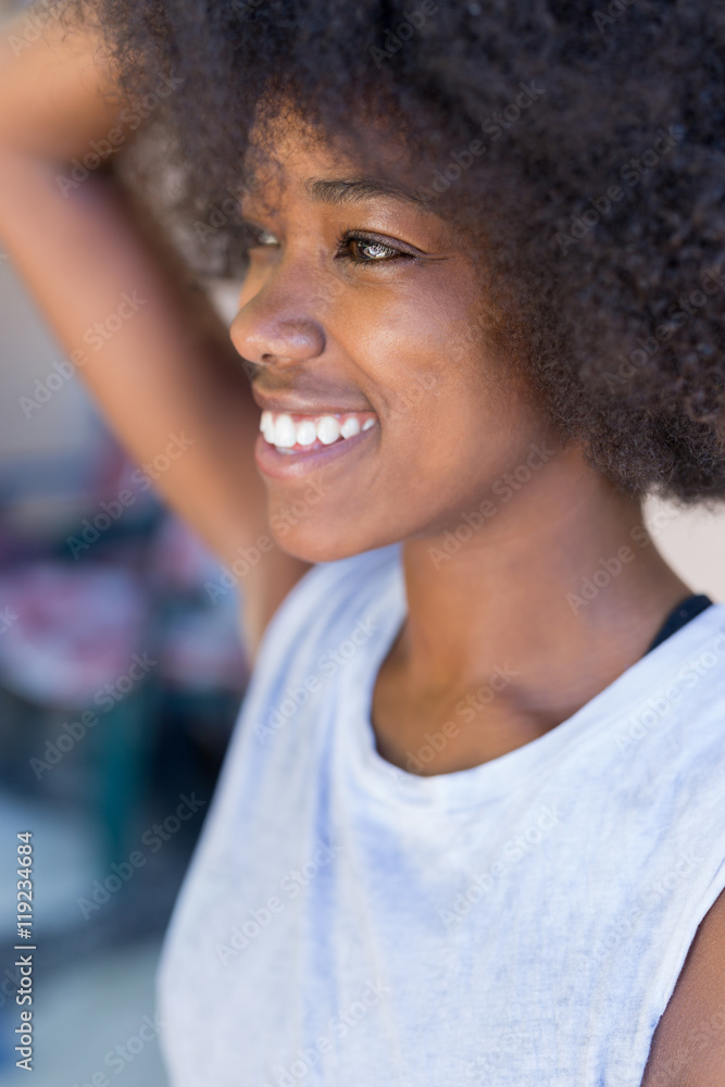 Portrait of a sensual young African woman. Portrait of a sensual young African woman.