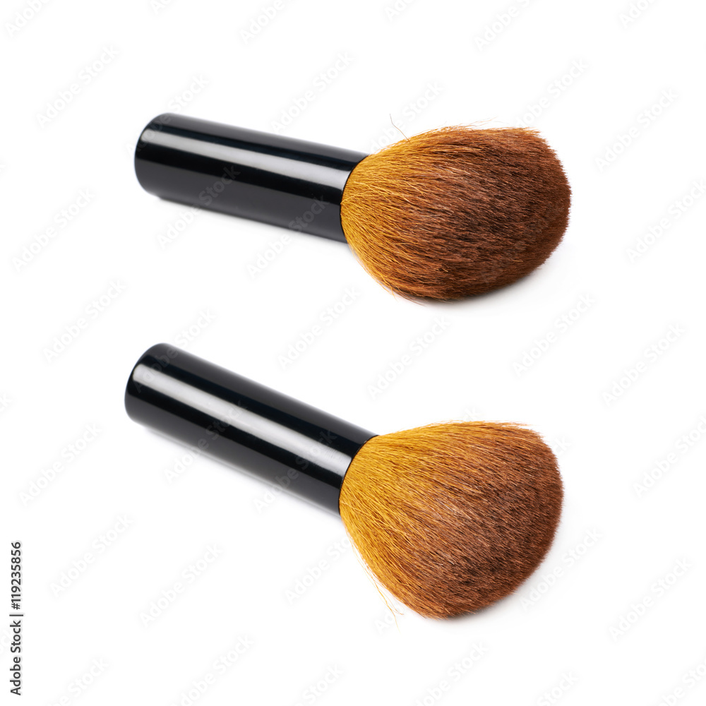 Kabuki mushroom makeup brush isolated Kabuki mushroom makeup brush isolated