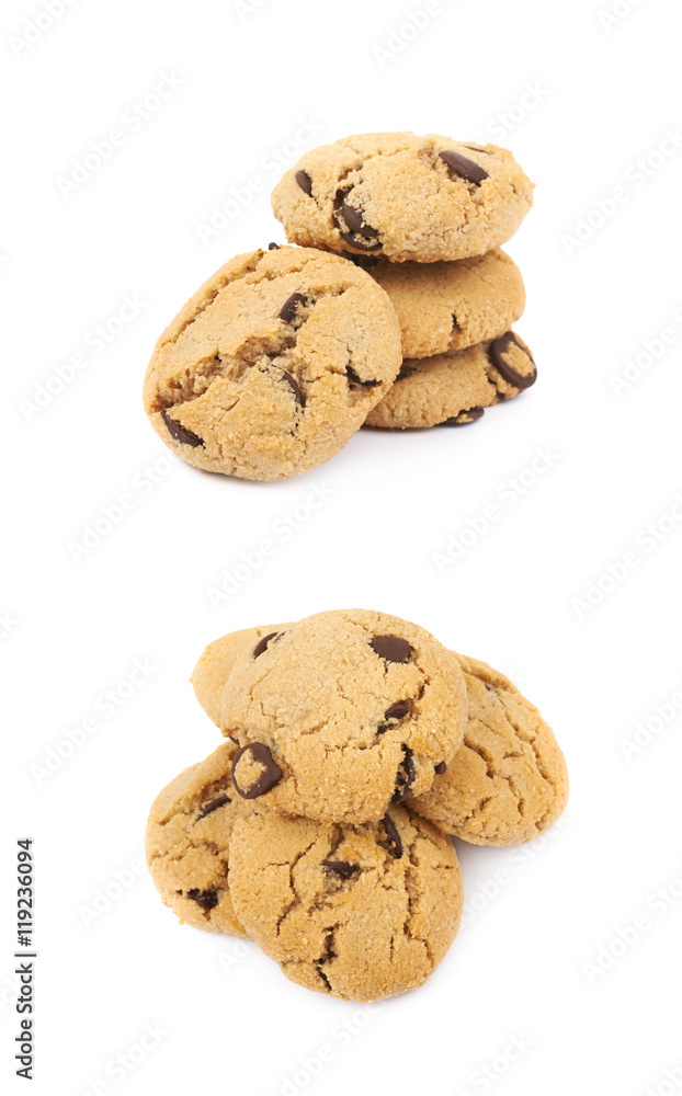 Chocolate chip cookie isolated Chocolate chip cookie isolated