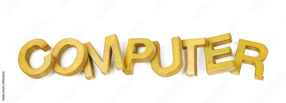 Fototapeta premium Word made of wooden letters isolated