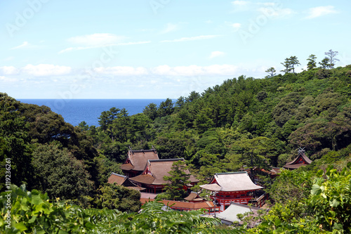 Wallpaper Mural 青い海と緑に囲まれた木造建築 Torontodigital.ca