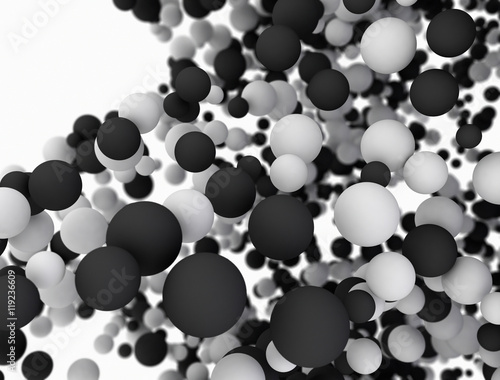 Abstract Spheres Particles 3D Background