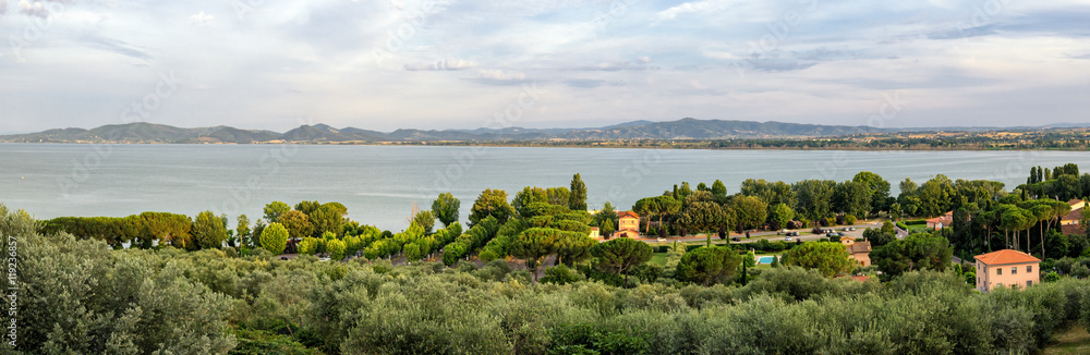 Lago Trasimeno (Umbria) Panorama from Castiglione del Lago