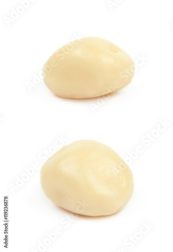White chocolate candy ball isolated