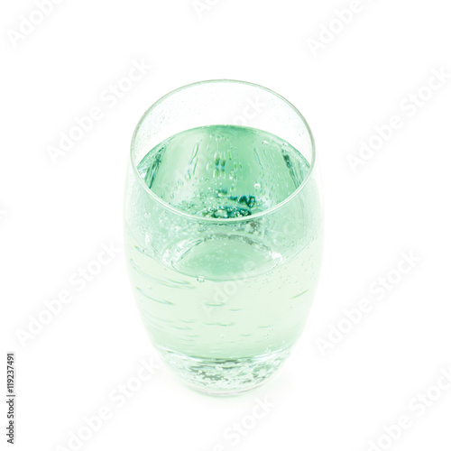 Tall glass of lemonade isolated