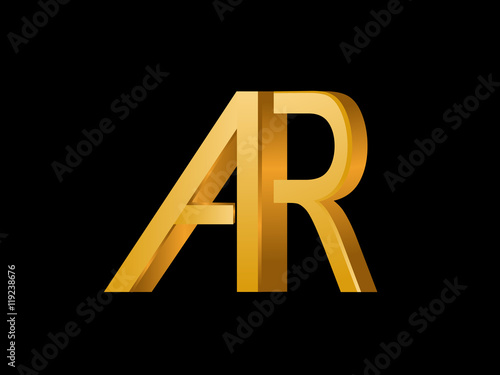 AR Initial Logo for your startup venture