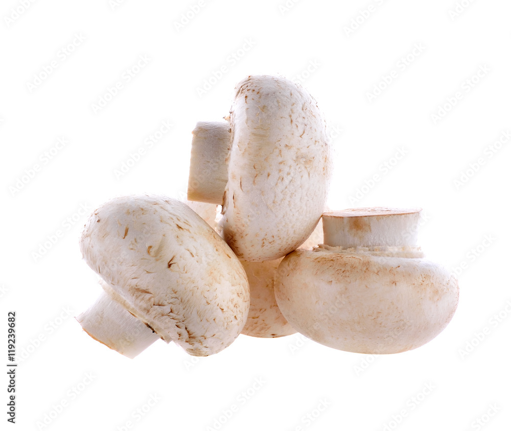 Champignon mushroom isolated on white background Champignon mushroom isolated on white background