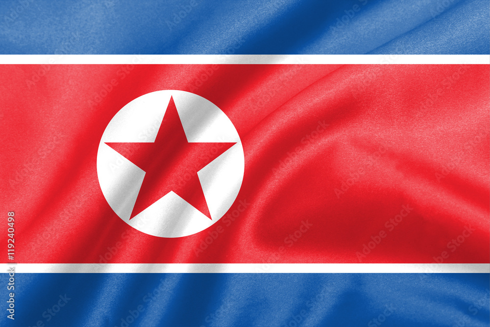 Naklejka premium ripple north korea flag