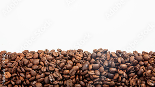 Coffee beans background and copyspace