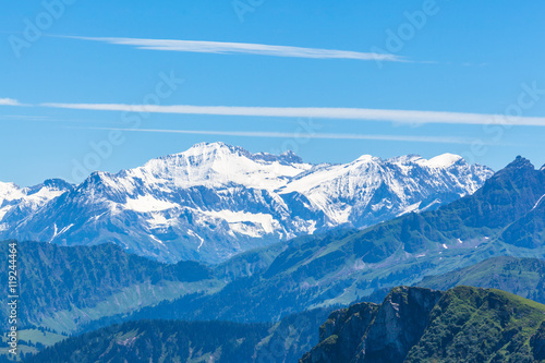 Panorama view of Bernese Alps from Rochers-de-Naye © Peter Stein