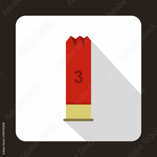 Free Download Ammo from hunting gun icon in flat style with long shadow - GFXLoad