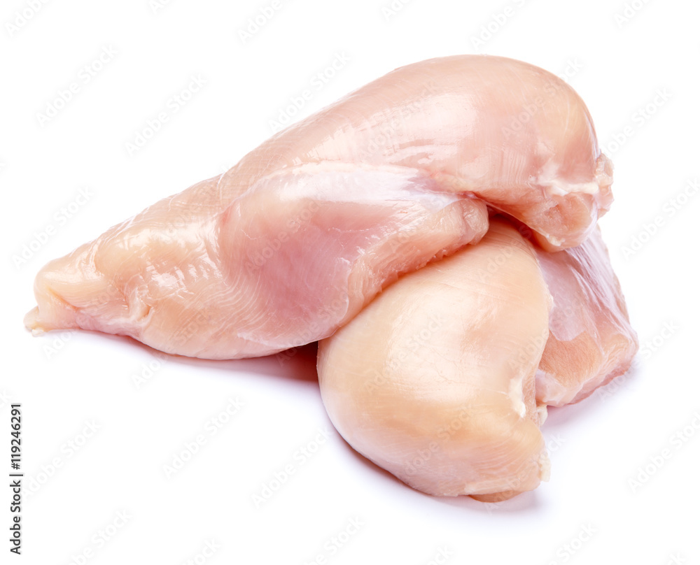 Raw chicken breast fillets