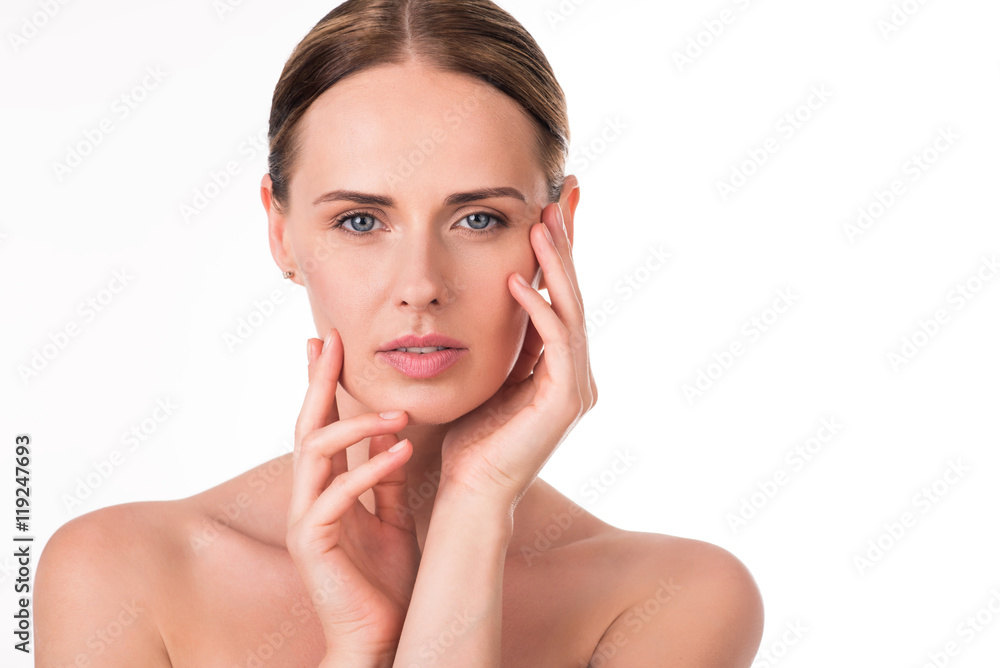 Cute young woman with pure skin Cute young woman with pure skin