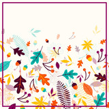 Vector Illustration of an Autumn Design with Autumnal Leaves