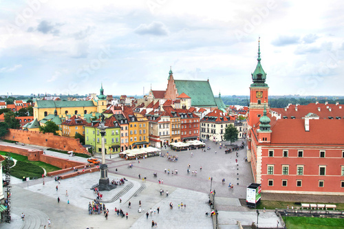 Aerial view on Warsaw Old Town, Poland