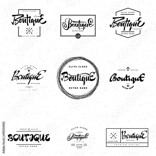 Fashion Boutique Premium - badge, logo, sticker elite class, retro brand for your design
