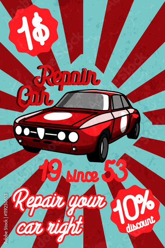 Car repair banner