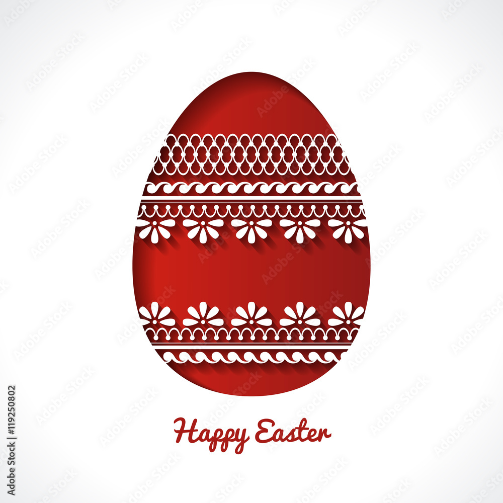 Easter background with ornate icon egg