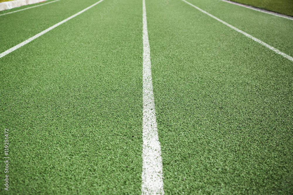 Fototapeta premium Green running lanes