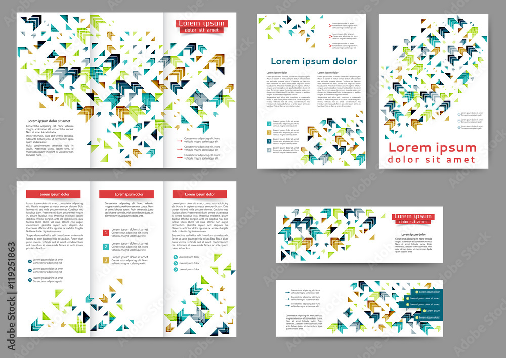 Colored abstract brochure