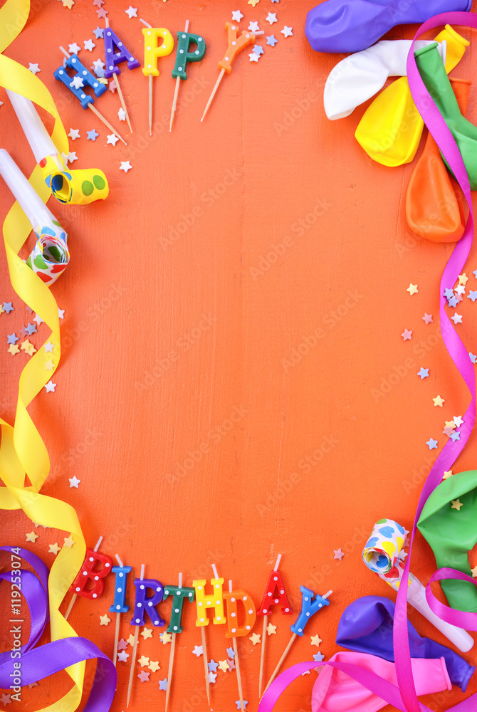 Happy Birthday Party Decorations Background Stock Photo Adobe Stock