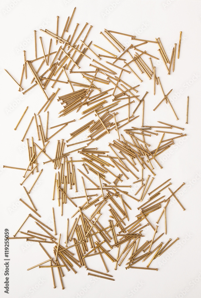 accessories for picture framing studio on a white background. nails accessories for picture framing studio on a white background. nails