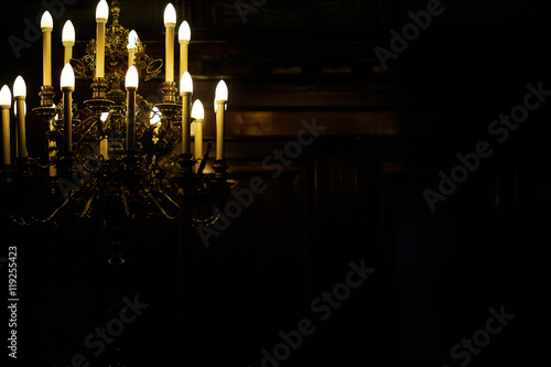 chandelier with bulbs in the form of candle